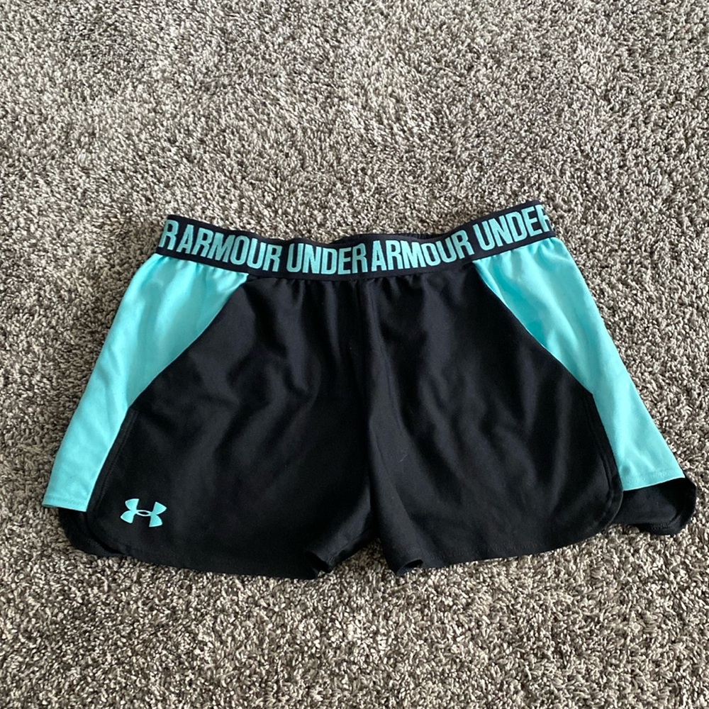 Under Armor black and teal Women’s shorts
